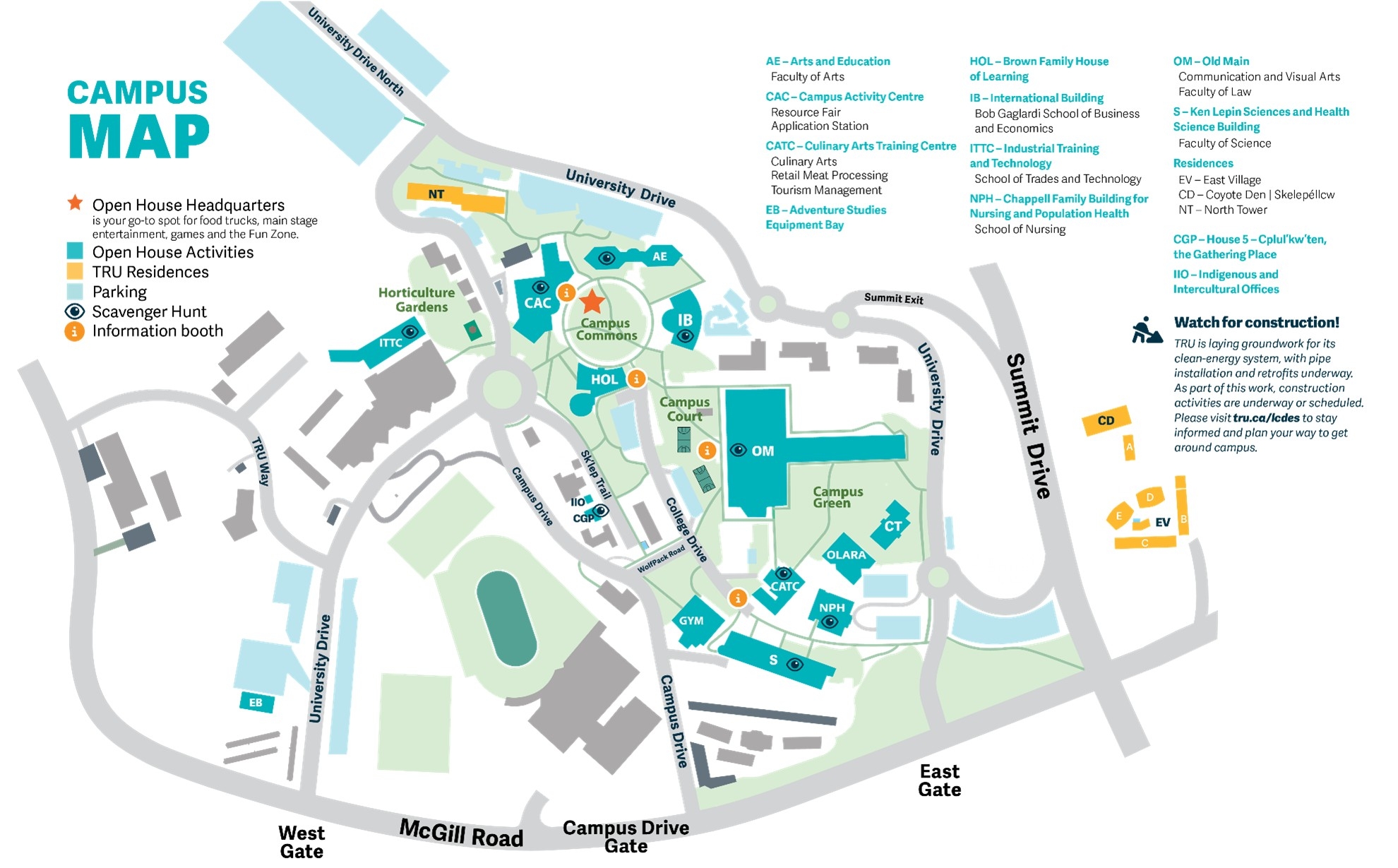 TRU campus map